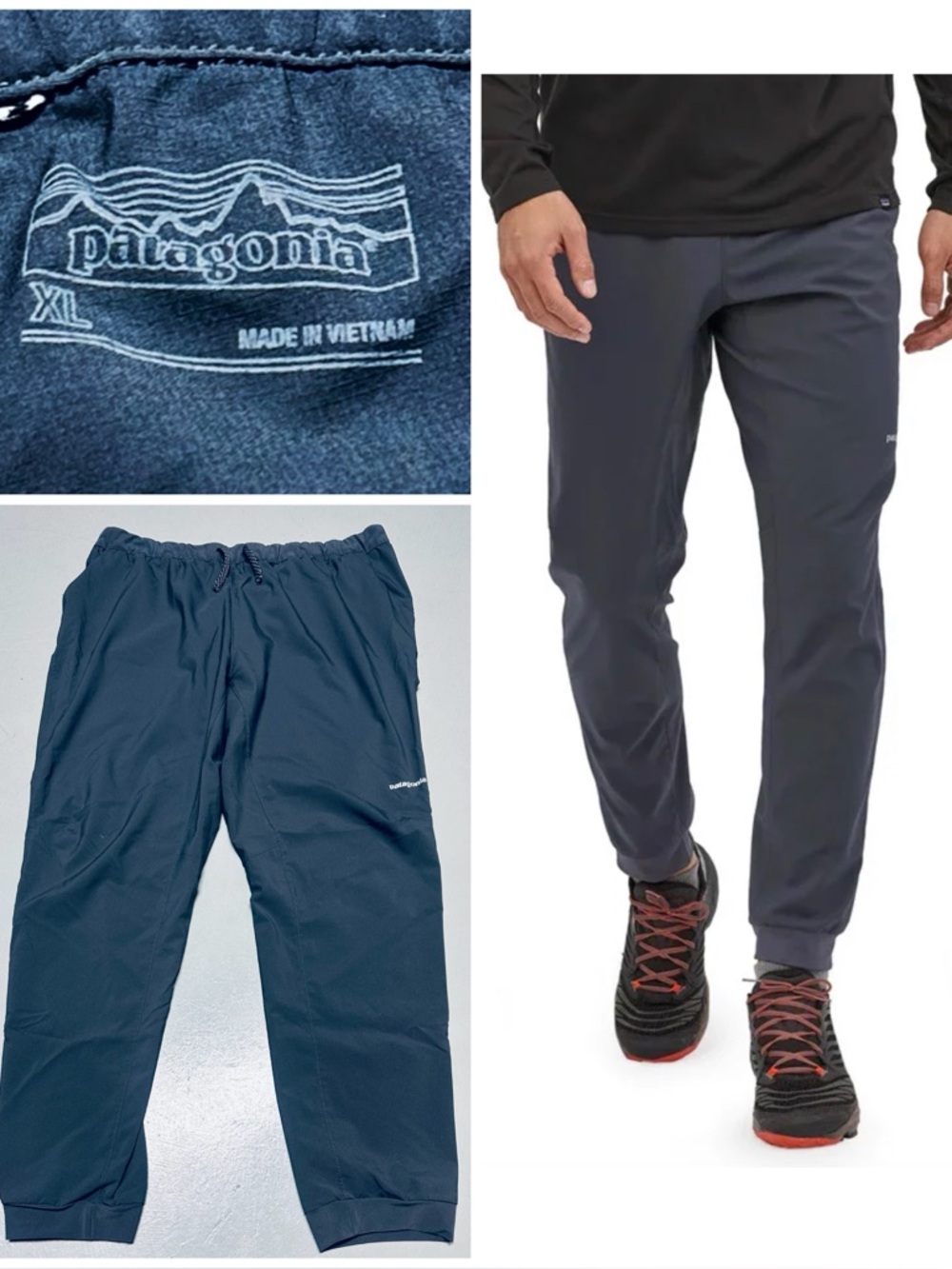 Patagonia Terrebonne Lightweight Slim Fit Breathable Cuffed Joggers Smolder Blue